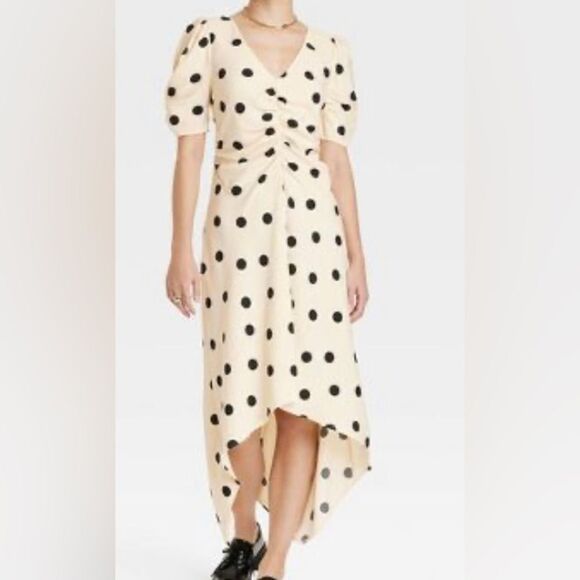 Women's Crepe Short Sleeve Midi Dress A New Day nwt size M - Picture 1 of 5